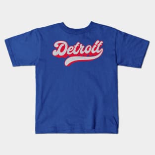 Detroit  // Retro Typography Design Kids T-Shirt